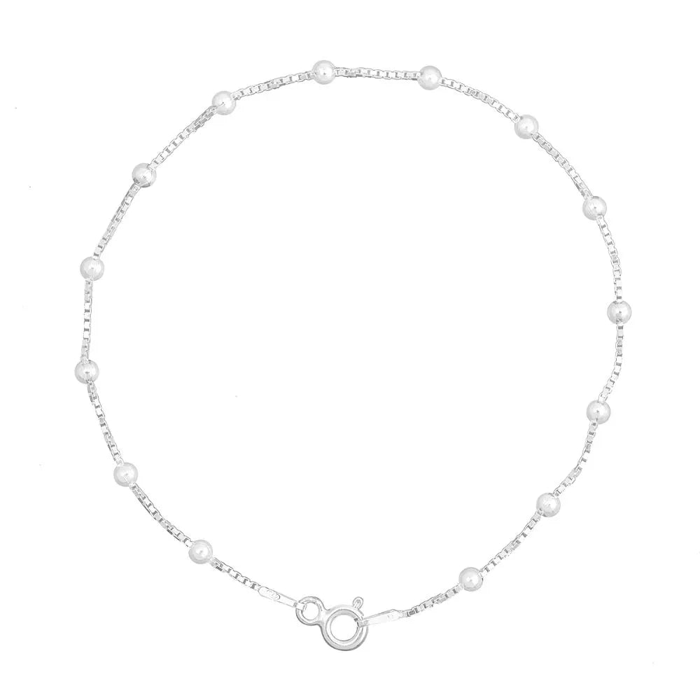 Pulseira Bolinha Prata 925