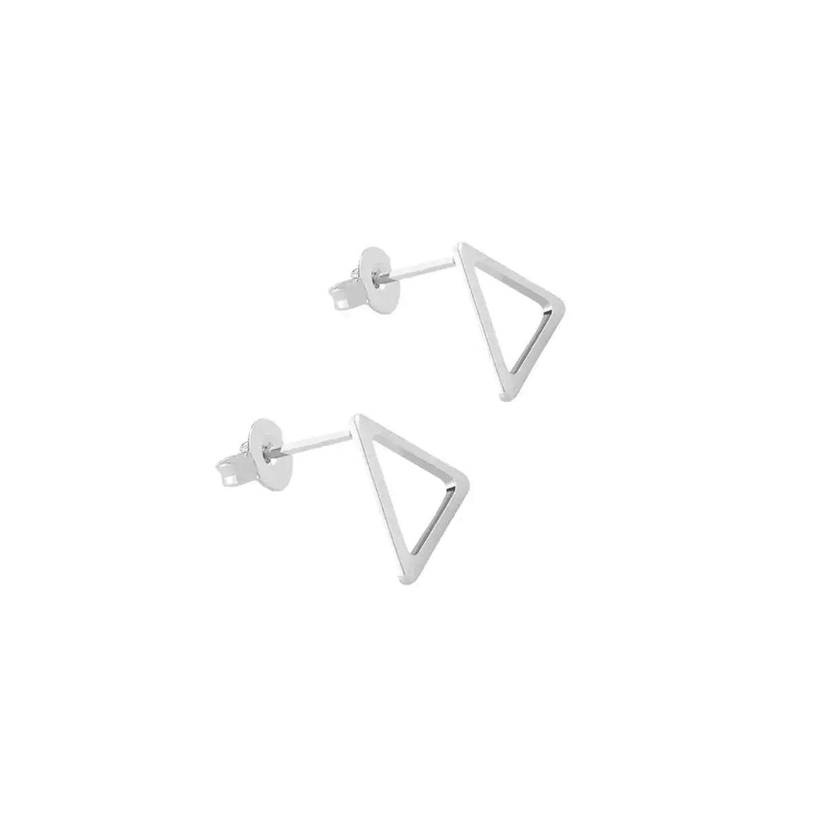 Brinco Triângulo Vazado Prata 925
