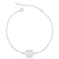 Pulseira Dois Círculos Cravejados Prata 925